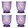 Purple Glass Candle Holders