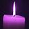 Purple Lit Candle