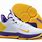Purple and Yellow Basketball Shoes