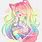 Rainbow Anime Cat Girl