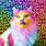 Rainbow Dyed Cat