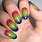 Rainbow Glitter Nail Art