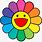 Rainbow Happy Face Flower