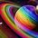 Rainbow Planet Saturn Moon
