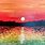 Rainbow Sunset Painting