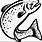 Rainbow Trout Clip Art Black and White