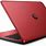 Red HP Laptop Computer