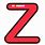 Red Letter Z Icon
