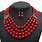 Red Necklaces Fashion Jewelry