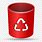 Red Recycle Bin Icon