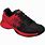 Red and Black Tennis Shoes