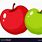 Red and Green Apple Clip Art