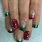Red and Green Gel Nails