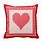 Red and White Polka Dot Apple Pillow Heart