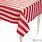 Red and White Striped Tablecloth