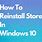 Reinstall Windows Store