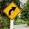 Right Sharp Curve Sign Road