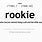 Rookie Meaning