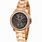 Rose Gold Watch Black Face