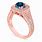 Rose Gold and Blue Diamond Ring