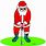 Santa Playing Golf Clip Art