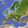 Shaded Relief Map Europe