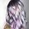 Silver Hair Purple Highlights