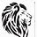 Simple Lion Stencil