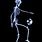 Skeleton Playing Soccer