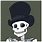 Skeleton with a Top Hat