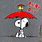 Snoopy Rain Cartoon