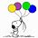 Snoopy with Balloons