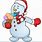 Snowman Eating Clip Art