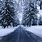 Snowy Road Background