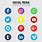 Social Media Icons Round Vector