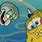 Spongebob and Squidward Looking at Pizza