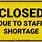 Staff Shortage Sign