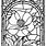 Stained Glass Flower Coloring Pages