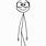 Stick Figure with Glasses