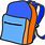 Student with Backpack Clip Art