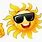 Summer Sun with Sunglasses Clip Art