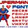 Superman Font SVG