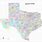 Texas County Map by Zip Code
