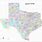 Texas Postal/Zip Codes Map