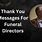 Thanking a Funeral Director