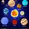 The Planet of Solar System Cartoon