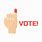 Thumb with Voting Hand