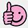 Thumbs Up Emoji Pink
