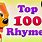 Top 100 Rhymes