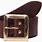 Two Buckle Leather Belt Brown